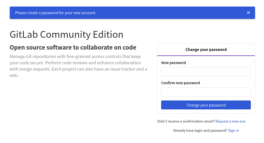 gitlab本地登录页面
